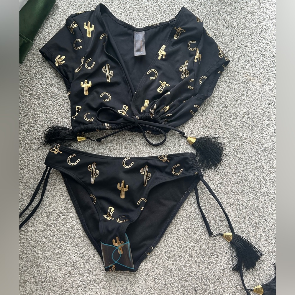 Western Two Piece with Tassel Detail